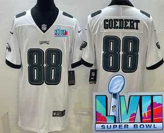 Men & Women & Youth Philadelphia Eagles #88 Dallas Goedert Limited White Super Bowl LVII Vapor Jersey